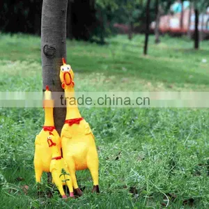 Pet Chicken Classic Funny Sounding Vinyl Guaijiao Pet Dog Toy Trumpet Screaming Chicken 17cm thumbnail-3