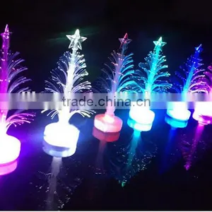 Craft Artificial LED 7colors Changing Fiber Optic Christmas Tree Decoration thumbnail-1