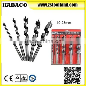 5 Piece Professional Carbon Steel Hex Wood Bit Auger Drill Bits Set 10mm - 25mm thumbnail-1