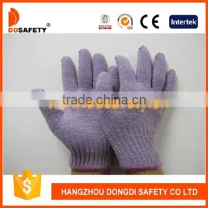 DDSAFETY 2017 10 Gauge Violet Polycotton String Knit Working Safety Gloves thumbnail-1