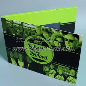 High Quality End Soft Cover 5 Inch Lcd Video Brochure/lcd Video Card Module/video Greeting Card for Advertising thumbnail-2