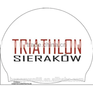 Rainbow Customized Design and Printed Long Hair Silicone Swim Cap thumbnail-1