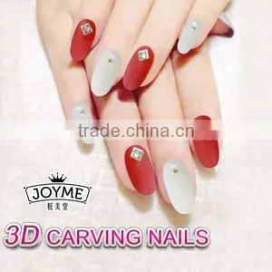 Beauty Nail Supplies Press on Nails Two Color Metal Decoration Artificial Nail Tips Natural thumbnail-4