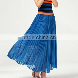 Fashion Chiffon Colorful Modern Long Skirt for Women thumbnail-1
