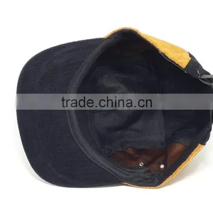 2015 Hot 5 Panels Snapback Flat Brim Custom Corduroy Caps and Hats thumbnail-6