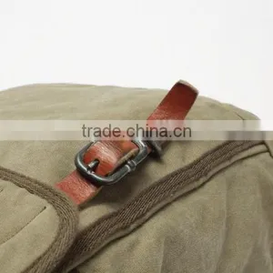 Unisex,Vintage Casual Cotton Canvas Leather Backpack Rucksack Bookbag ,Lagtop Bag Computer Bag For Men & Women thumbnail-4