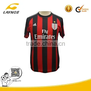 Custom Polyester Fabric ac Milan Jersey thumbnail-1