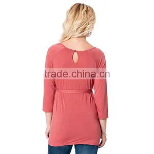 Hot Sale Cheap Pregnancy Cotton Blouse Wholesale Maternity Clothing thumbnail-4