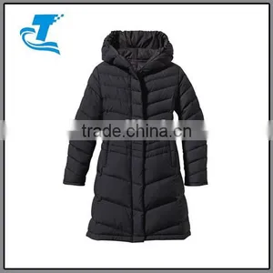Shinny Long Girl Down Jacket With Hooded thumbnail-1
