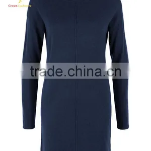 Latest Winter Wool 100 Cashmere Sweater Dress Women thumbnail-4