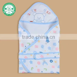 100% Cotton Polyester Bear Hooded Embroider Baby Towel Blanket thumbnail-2