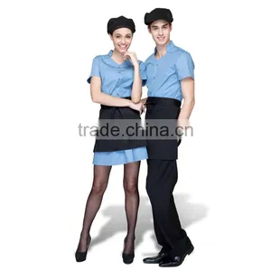Good Quality China Unisex Cotton Sexy Restaurant Waitress Dress Uniform thumbnail-3