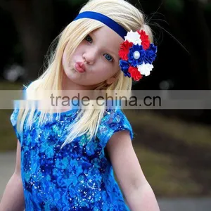 Classic Red White and Royal Blue PATRIOTIC HEADBAND FOR Baby Hair Accessories thumbnail-2