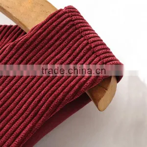 A-Line Dark Red Lace up Round Collar Sleeveless Mini Corduroy Dress thumbnail-5