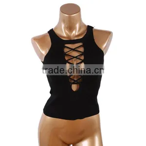 Cotton Lace Up & Reversible Tank Top thumbnail-4