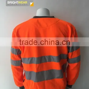 100% Polyester Inner Brush Fleece hi Vis Sweatshirt Meet EN ISO20471 thumbnail-2