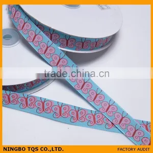 3/4 Inch Iris Printed Grosgrain Ribbon thumbnail-2