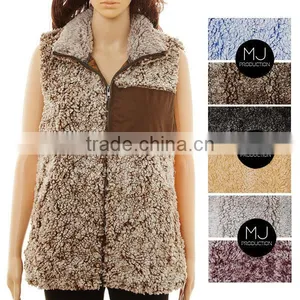 FACTORY Wholesale Hot Selling Woman Fleece Vests thumbnail-1