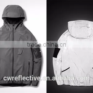 Wholesale Sun Black Stretch Fleece Retro Reflective Fabric Iridescent thumbnail-5
