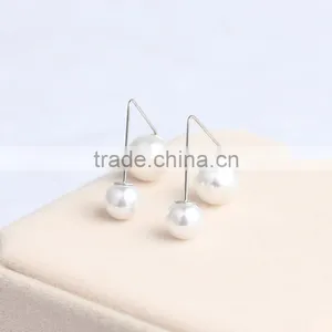 Wholesale Popular Fahion Jewelry , Simple Pearl Triangle Stud Earrings thumbnail-3