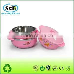 2015 100% Food Grade Children Lunch Box Stainless Steel Inner and Plastic Heat Resistant Outer , Kids Luch Container thumbnail-5