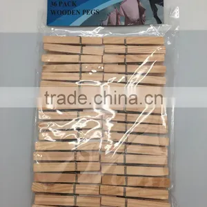 36pk Decorative Mini Wood Clothespins Spring for Clothing thumbnail-1