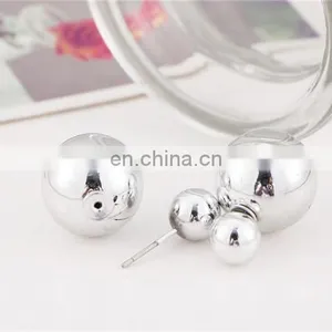 Double - Sided Pearl Earrings Candy Color Spherical Fnacy Stud Earrings thumbnail-6