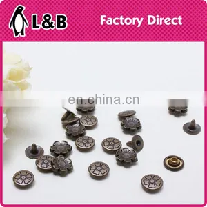 New Popular High Quality Custom Garment Flower Rivet thumbnail-1