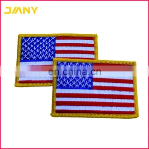 Custom Small US Flag Patches Gray Borders Embroidered American Flags thumbnail-5