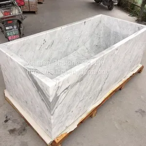 Carrara White Marble Bathtub, Italy Carrara Marble Bathroom Tubs thumbnail-1