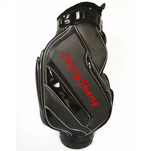 Black High End Enamal Leather Golf Club Bag thumbnail-1