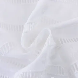 Net Embroidered White Cotton Fabric Lace Embroidery thumbnail-1