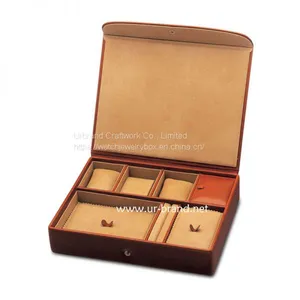 Factory Custom European Style Jewelry Storage Box Watch Packaging Box Leather Jewelry Storage Box. thumbnail-1