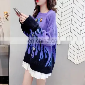 DiZNEW Custom High Quality Thick Winter Ladies Wool/Cotton Women Jacquard Sweater thumbnail-4