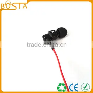 Flat Cable High End Premium Quality Custom OEM Design Wired Earphones With Gold Plug thumbnail-4