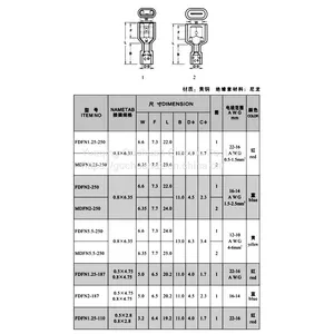 Nylon Male and Female Butt Terminal Fully Insulated Plug Terminal MDFN5.5-250 Male and Female Terminal thumbnail-5