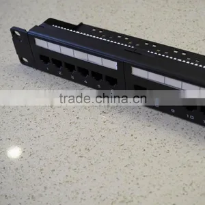 Short Delivery 1U Patch Panel RJ45 UTP 8P8C Network 24 Ports thumbnail-2