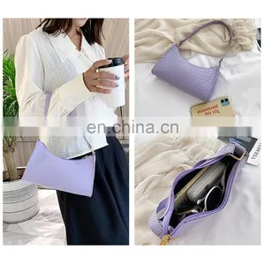 Women Solid Color Elegant, Pu Leather Snake Skin Pattern Sling Handbags Totes Lady Shoulder Bags/ thumbnail-2
