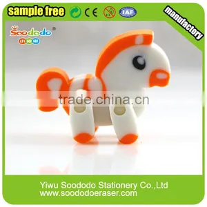 School Office Extruded Animal Shaped Moveable Leg Eraser thumbnail-4