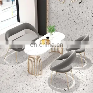 Nordic Leisure Style Salon Equipment Leather Sofa Hotel Chairs for Hotel Living Room Furniture thumbnail-5