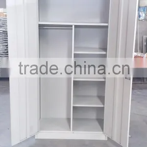 (DL-W1) Two Swing Door Grey Steel Wardrobes thumbnail-4