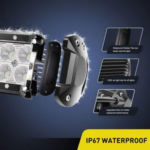 Waterproof Car Double Row 72W Off Road LED Work Light Bar 12inch for Jeep UTV ATV Truck Boat thumbnail-3