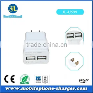 Dual Micro Usb Travel Charger for Mobile Phone Use 2A Cheap Baterry Charger With US Plug thumbnail-3