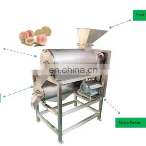 Electric Industrial Apple Peach Apricot Juicer Extractor Seeds Removing Pulp Machine thumbnail-4