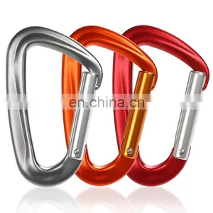 JRSGS Personalized Locking Aluminium Carabiner Clip for Outdoor Hammock Snap Hook 12KN Customized LOGO S7801 thumbnail-2