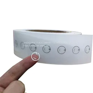 Smart Tag UHF RFID 900MHz 11mm Round Wet Rfid UHF Sticker Label for Box Packing thumbnail-2