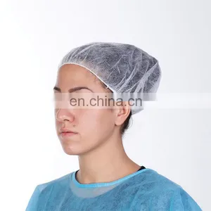 Laboratory Disposable Surgical Non Woven Nonwoven Bouffant Head Cap thumbnail-4