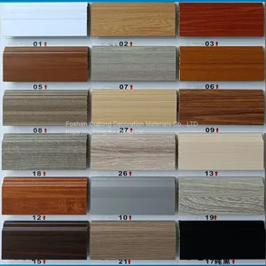 Guangdong Wholesale Engineering 8 Points Hidden Nail Corner Line Waterproof Plastic Baseboard SPC Floor Wood Grain PVC Anchor Line thumbnail-1