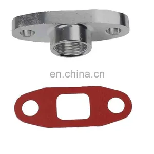Universal Turbo Oil Line Kit Feed + Return Drain Flange T3 T4 T04E Oil Pan Plug Universal Turbo Oil Line Kit Feed + Return Drai thumbnail-5