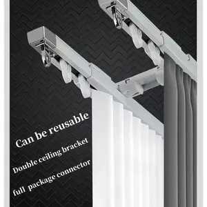 WiFi Smart Curtain Remote Control Motor Smart Home Electric Curtain Customized Track Length Support Alexa Voice thumbnail-5